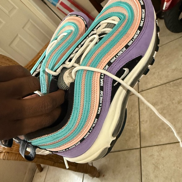 Nike Air Max with Teal, Peach, and Purple - Picture 1 of 6